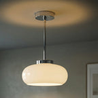 Contemporary Glass Semi-Flush Mount Ceiling Light for Living Room — Greenwich Home & Living