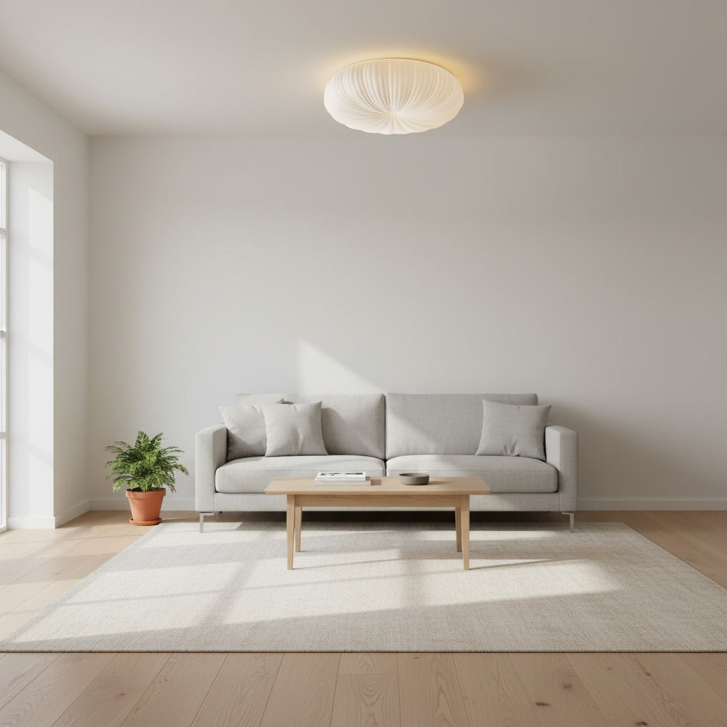 Minimalist Flush Mount Ceiling Light With Tri-Color Light Living Room — Greenwich Home & Living
