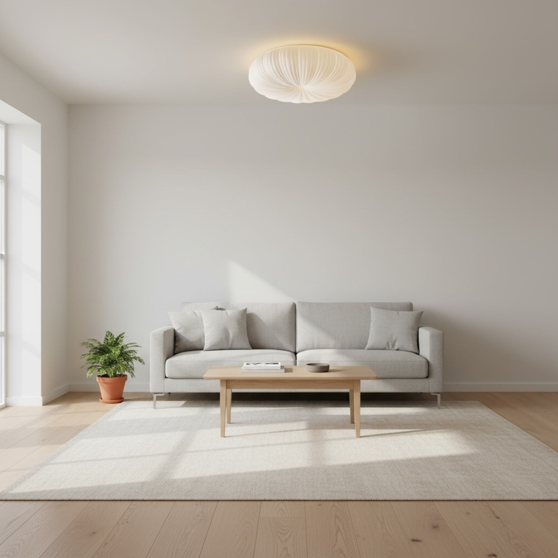 Minimalist Flush Mount Ceiling Light With Tri-Color Light Living Room — Greenwich Home & Living