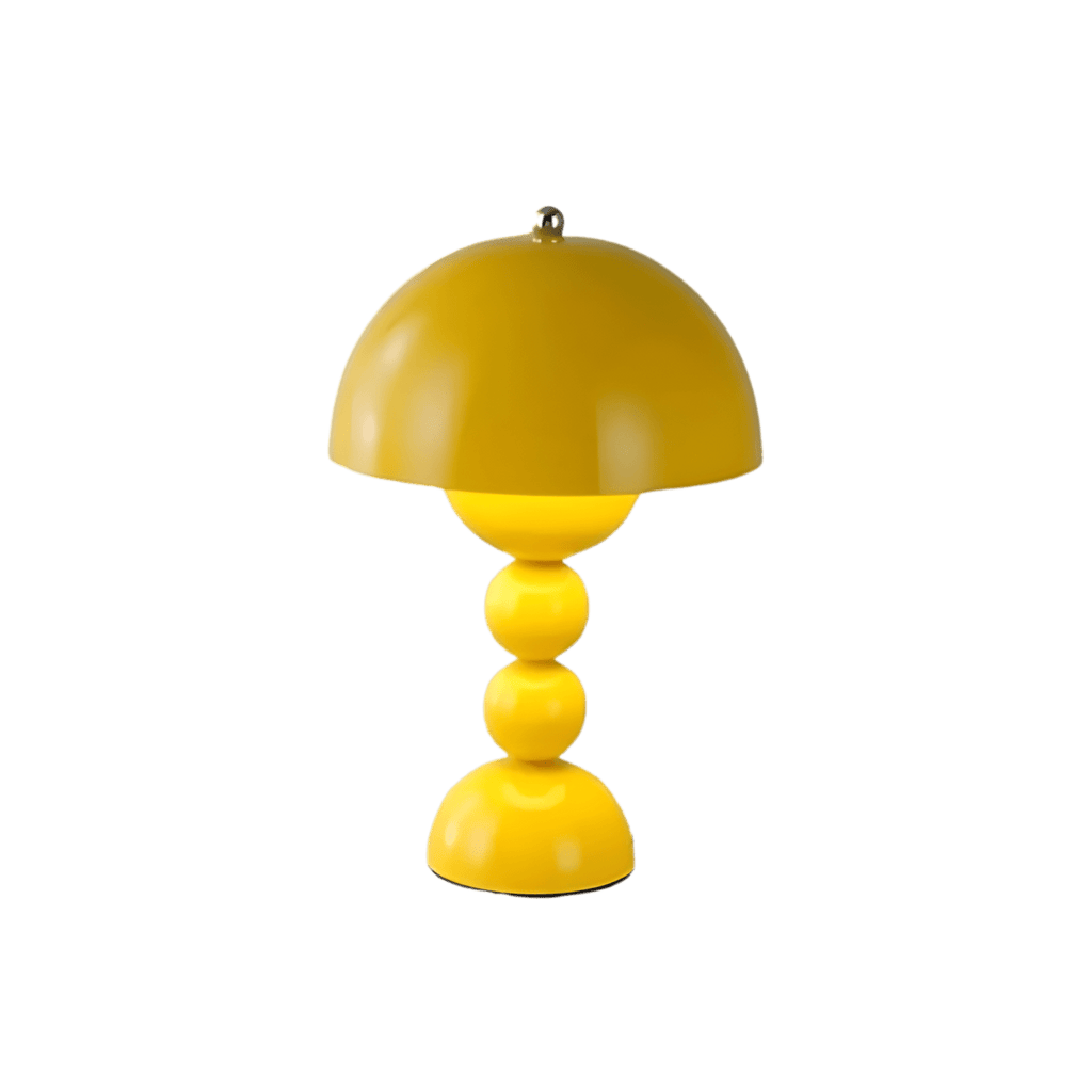 Modern Matte Metal Table Lamp for Living Room and Bedroom in Yellow — Greenwich Home & Living