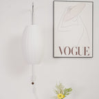 Modern Silk and Walnut Wood Wall Light for Bedroom and Living Room — Greenwich Home & Living