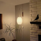 Modern Silk and Walnut Wood Wall Light for Bedroom and Living Room — Greenwich Home & Living