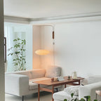 Modern Silk and Walnut Wood Wall Light for Bedroom and Living Room — Greenwich Home & Living