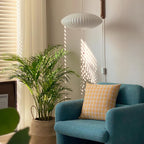 Modern Silk and Walnut Wood Wall Light for Bedroom and Living Room — Greenwich Home & Living