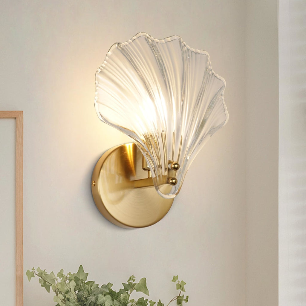 Contemporary Glass Wall Light With Warm Glow for Living Room — Greenwich Home & Living