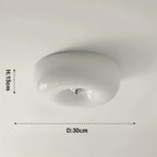 Retro Glass Flush Mount Ceiling Light With Selectable Color Temperature for Living Room — Greenwich Home & Living