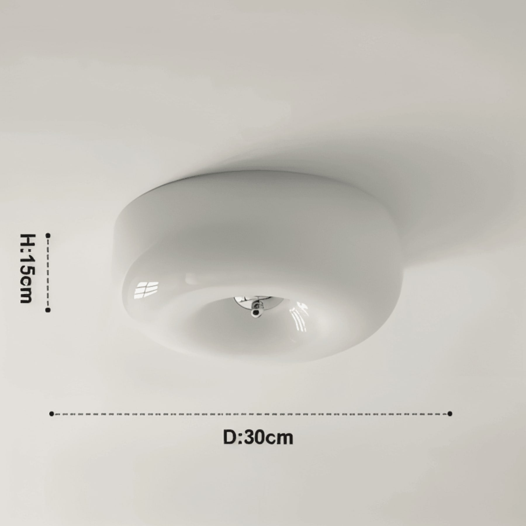 Retro Glass Flush Mount Ceiling Light With Selectable Color Temperature for Living Room — Greenwich Home & Living