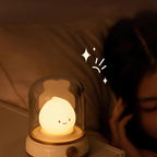 Matte Plastic Cordless Table Lamp With Warm White Light for Bedroom — Greenwich Home & Living