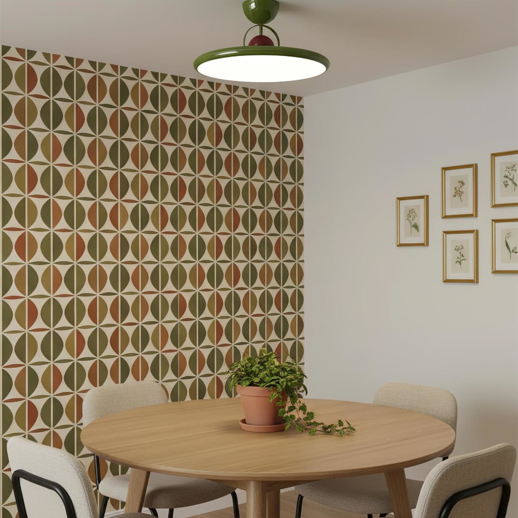 Retro Iron and Acrylic Semi-Flush Ceiling Light With Dimmable Color — Greenwich Home & Living