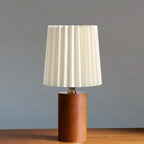 Modern Wood Table Lamp With Warm LED Glow in Walnut — Greenwich Home & Living