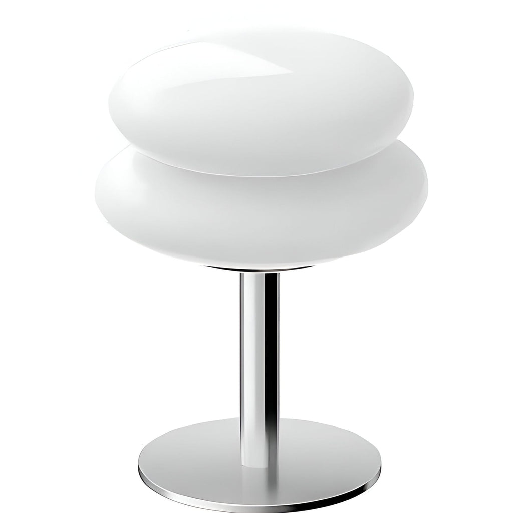 Retro Glass Table Lamp With Three-Color Light For Bedroom in White — Greenwich Home & Living