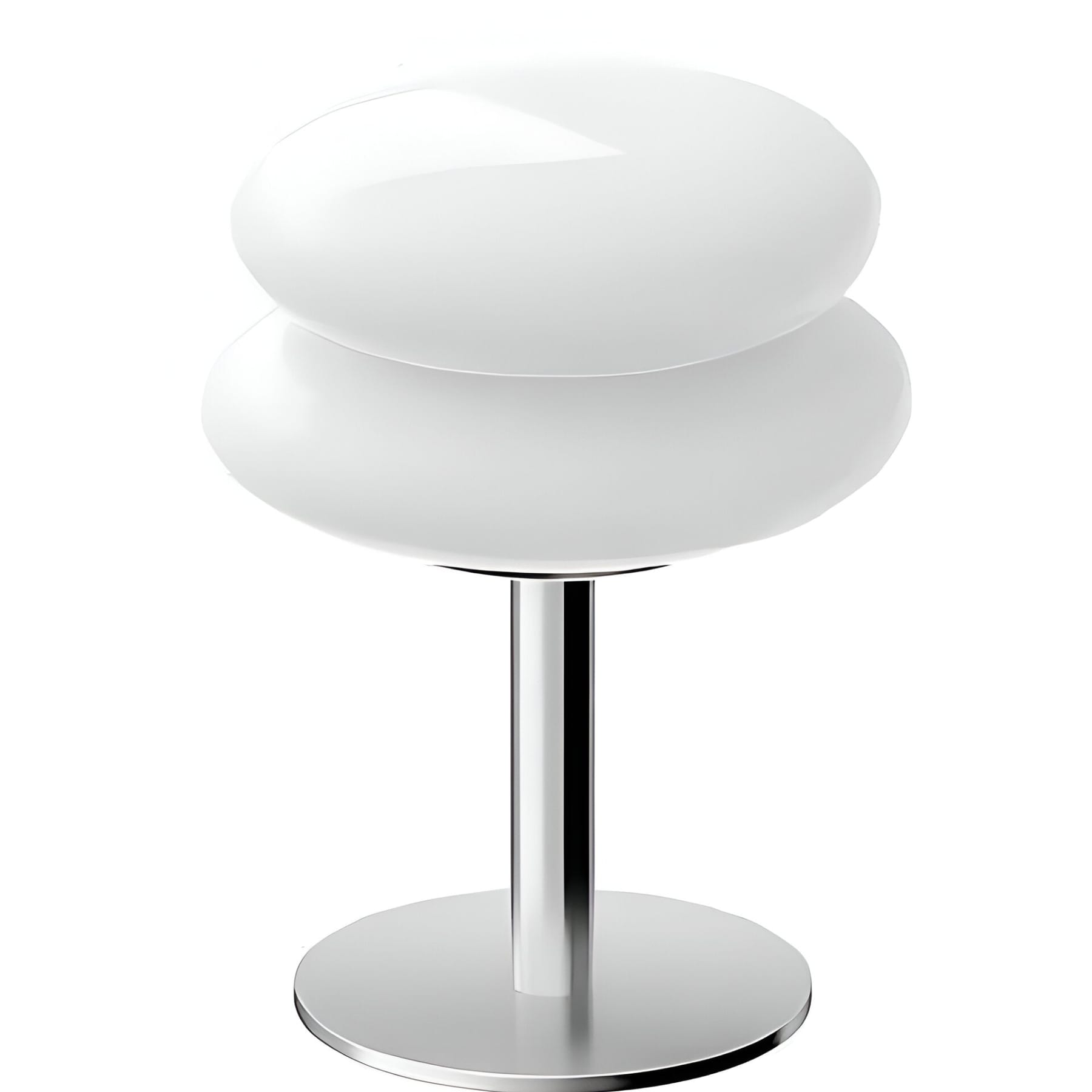 Retro Glass Table Lamp With Three-Color Light For Bedroom in White — Greenwich Home & Living