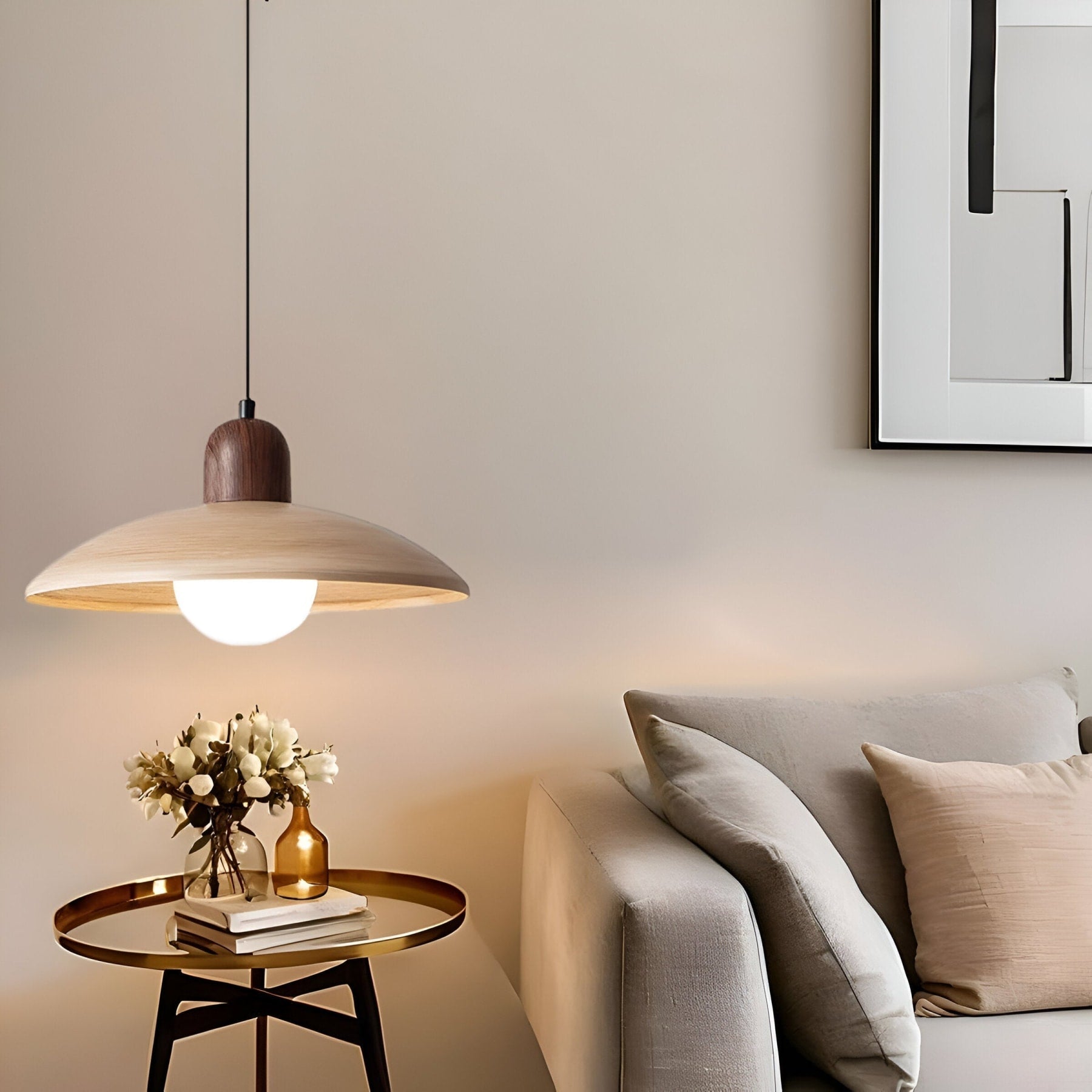 Scandinavian Wrought Iron Pendant Light With Tri-Color Lighting for Dining Room — Greenwich Home & Living