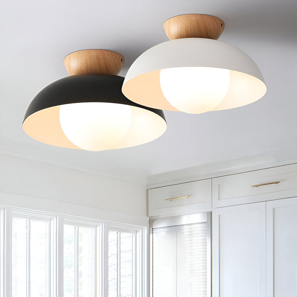 Contemporary Metal Bowl Ceiling Light for Living Room and Bedroom — Greenwich Home & Living