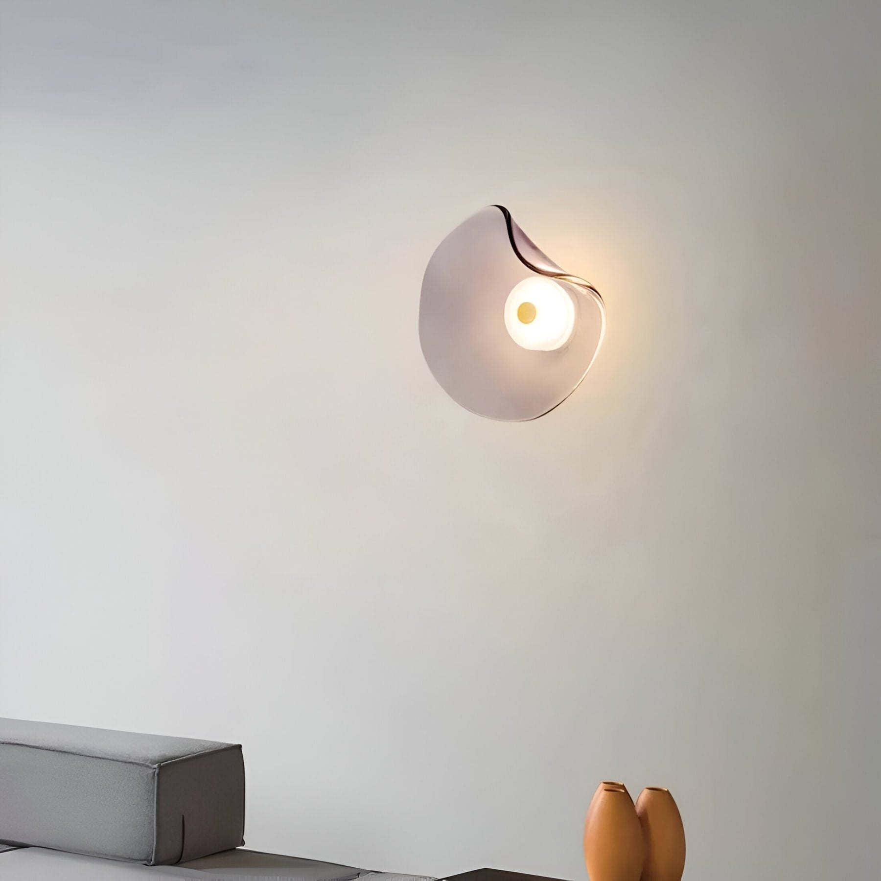 Contemporary Glass Wall Light for Living Room and Bedroom — Greenwich Home & Living