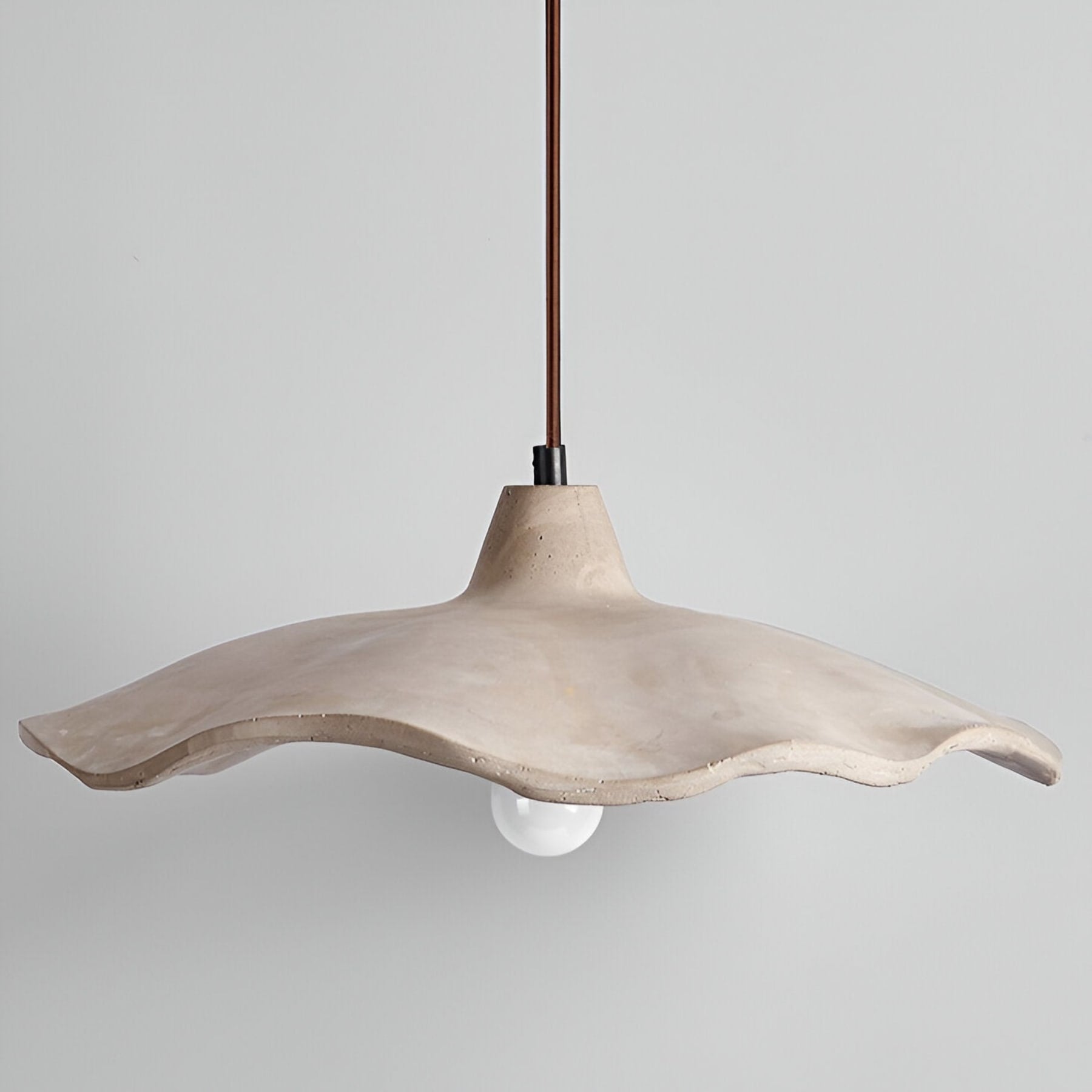 Minimalist Concrete Pendant Light With Warm White LED for Dining Room — Greenwich Home & Living
