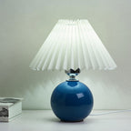Contemporary Ceramic Table Lamp With Fabric Shade for Living Room — Greenwich Home & Living
