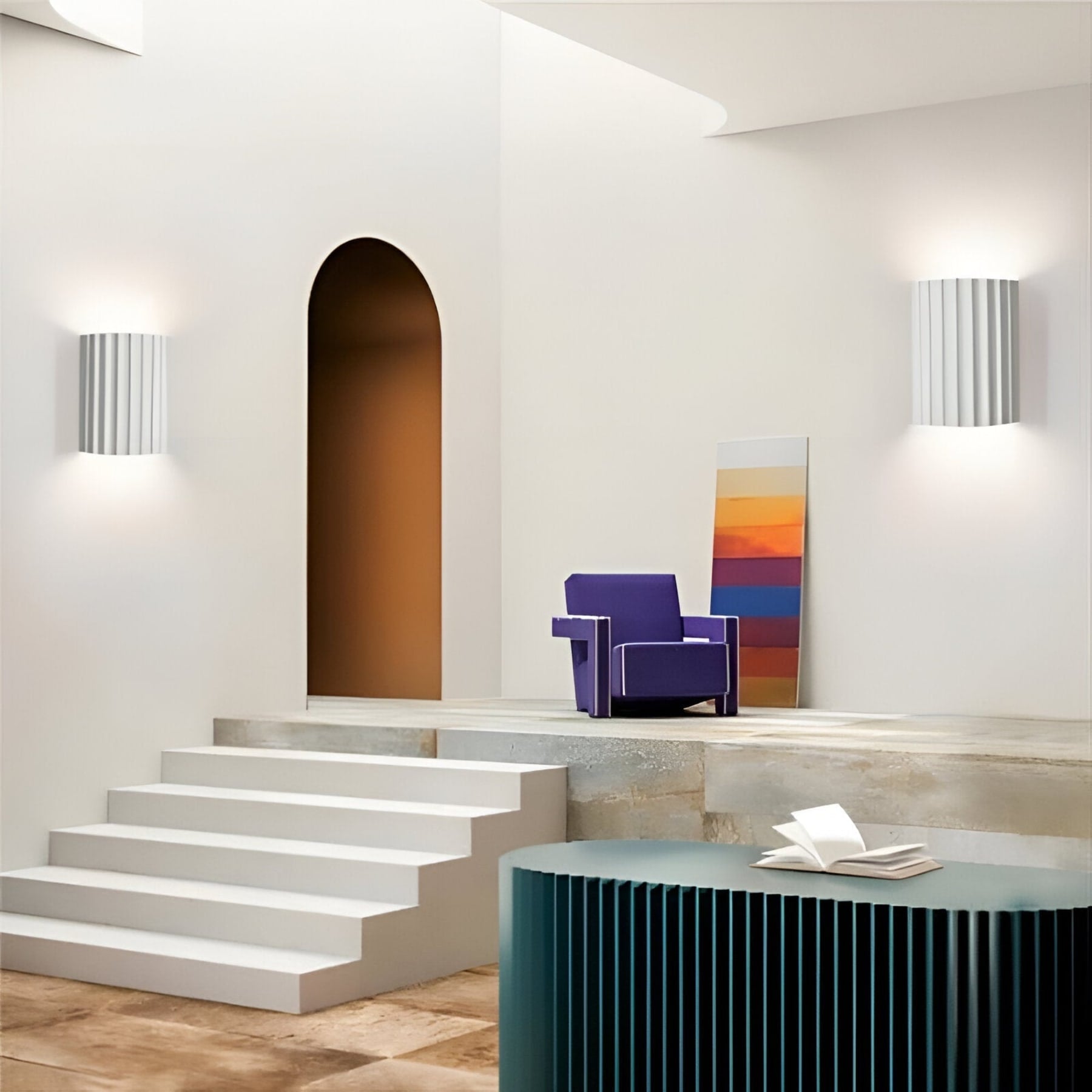 Minimalist Resin Wall Light With Tri-Color Lighting — Greenwich Home & Living