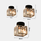 Classic Acrylic Semi-Flush Mount Ceiling Light for Hallway and Bedroom — Greenwich Home & Living