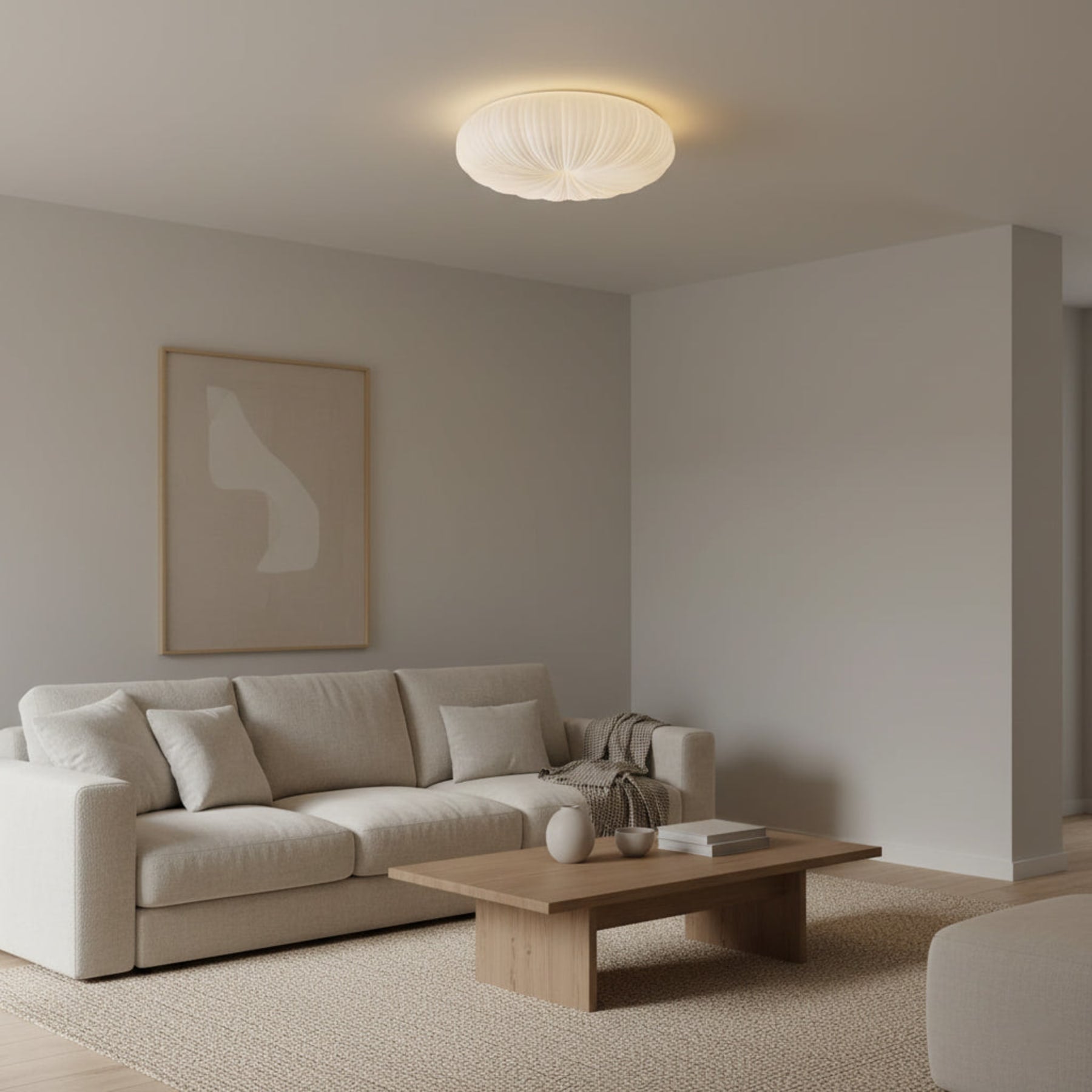 Minimalist Flush Mount Ceiling Light With Tri-Color Light Living Room — Greenwich Home & Living