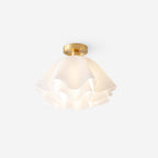 Contemporary Copper and Acrylic Flush Mount Ceiling Light With Tri-Color Dimming — Greenwich Home & Living