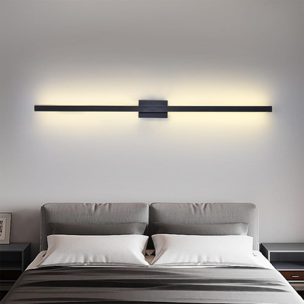 Minimalist Iron Linear Wall Light With Integrated LED for Living Room — Greenwich Home & Living