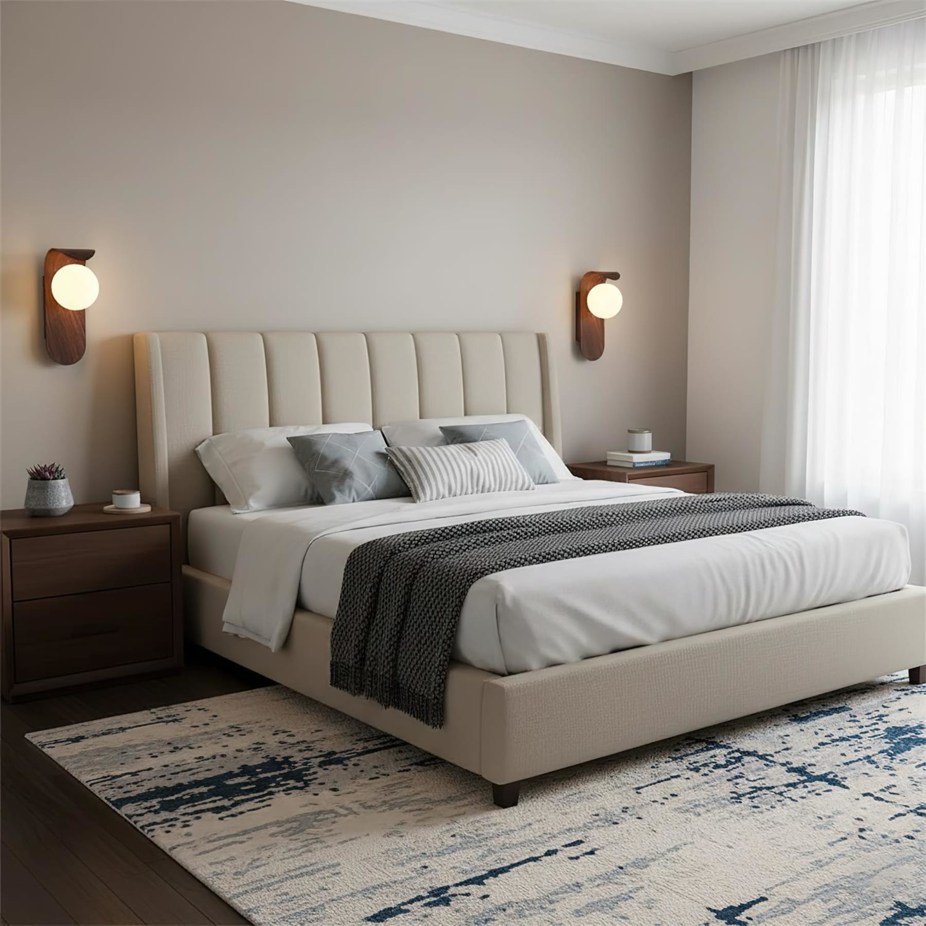 Minimalist Wood Wall Light With Tri-Color Changing Glow — Greenwich Home & Living