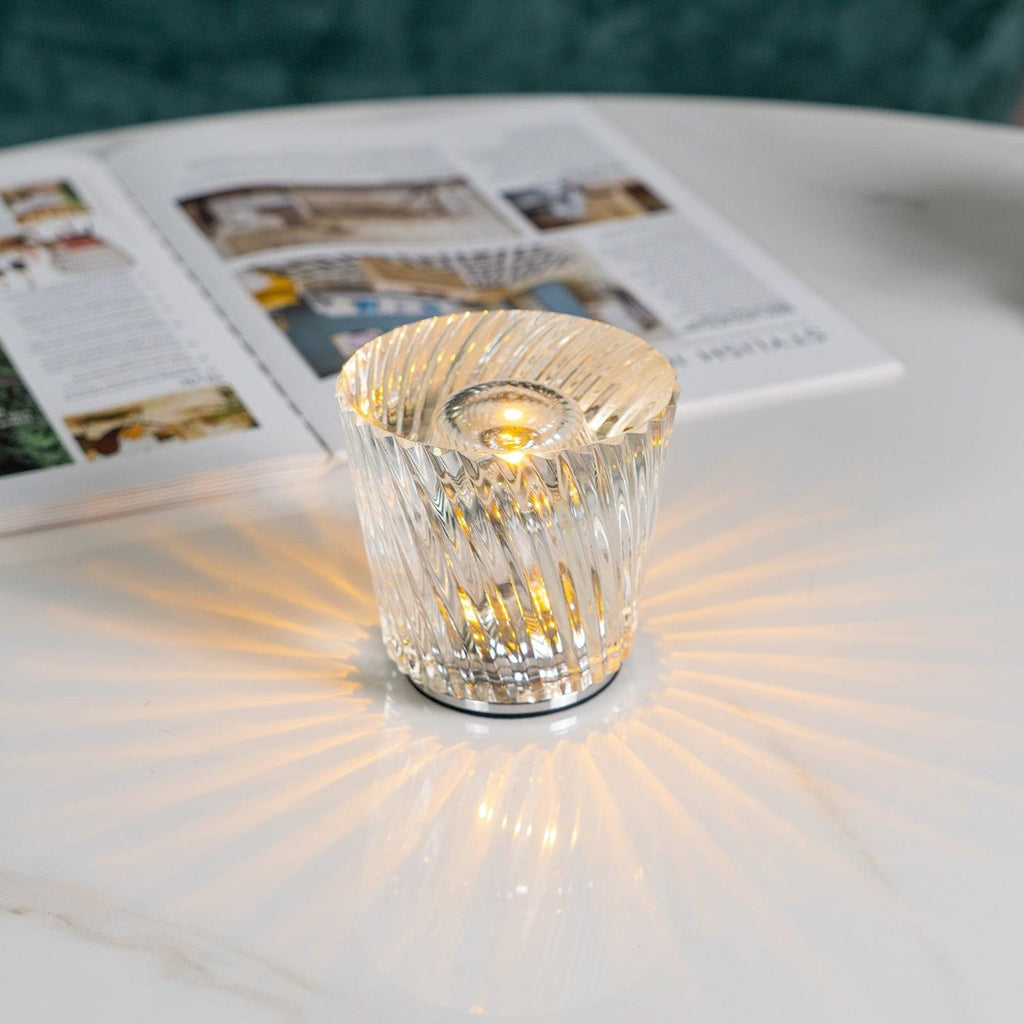 Modern Crystal Table Lamp With Warm Glow For Living Room and Bedroom — Greenwich Home & Living