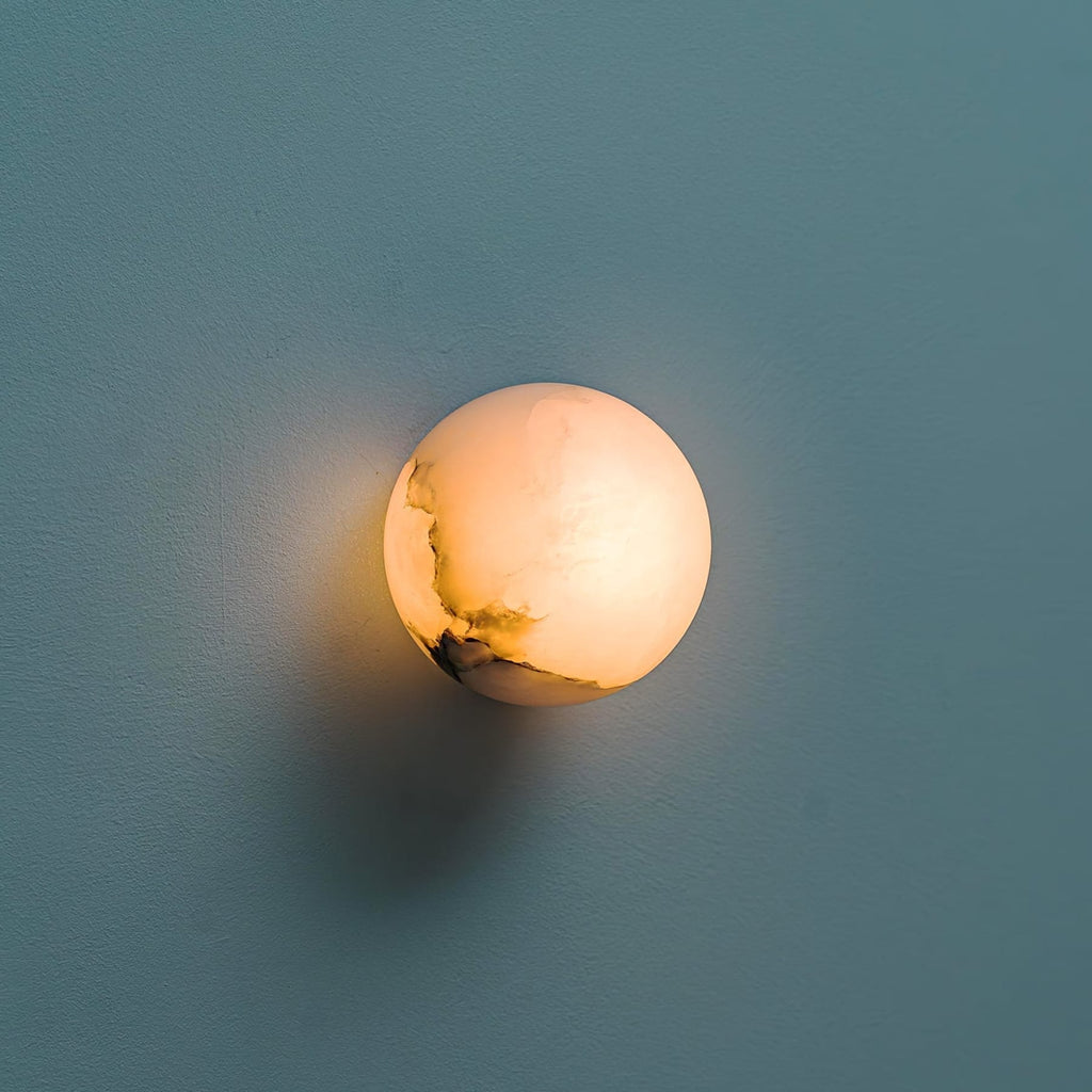 Contemporary Marble Wall Light With Warm Glow — Greenwich Home & Living