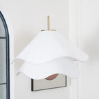 Contemporary Fabric Pendant Light With Dimmable Color Options for Living Room — Greenwich Home & Living