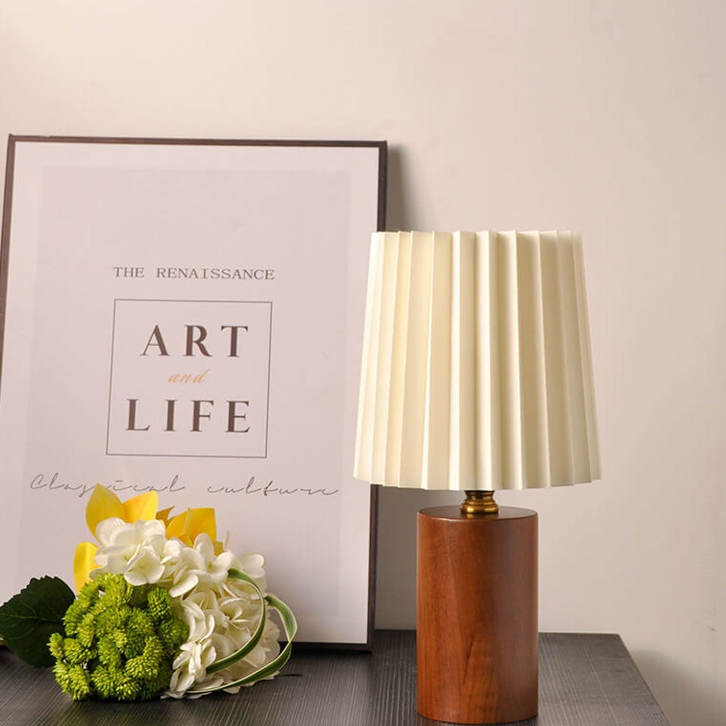 Modern Wood Table Lamp With Warm LED Glow — Greenwich Home & Living