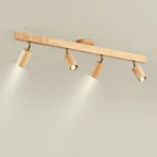 Modern Linear Walnut Wood Ceiling Light With Selectable Color Temperature — Greenwich Home & Living