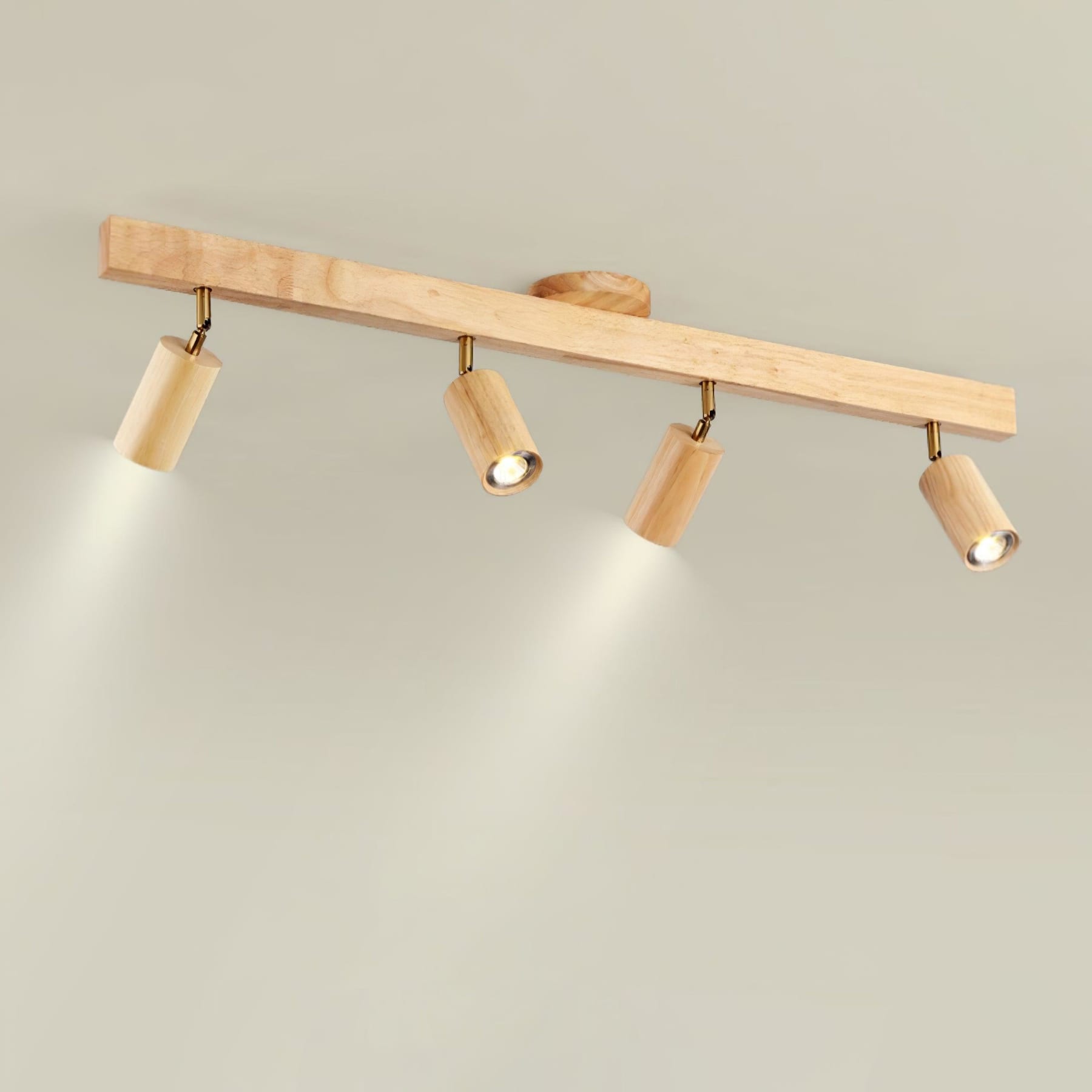 Modern Linear Walnut Wood Ceiling Light With Selectable Color Temperature — Greenwich Home & Living