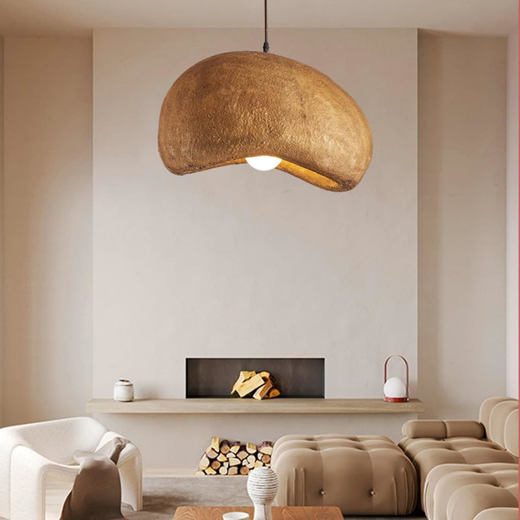 Rustic Resin Pendant Light With Tri-Color Light for Dining Room — Greenwich Home & Living