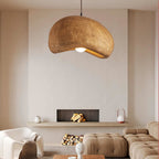 Rustic Resin Pendant Light With Tri-Color Light for Dining Room — Greenwich Home & Living