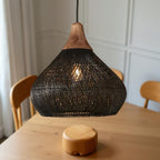 Woven Rattan Bohemian Pendant Light for Living and Dining Rooms — Greenwich Home & Living