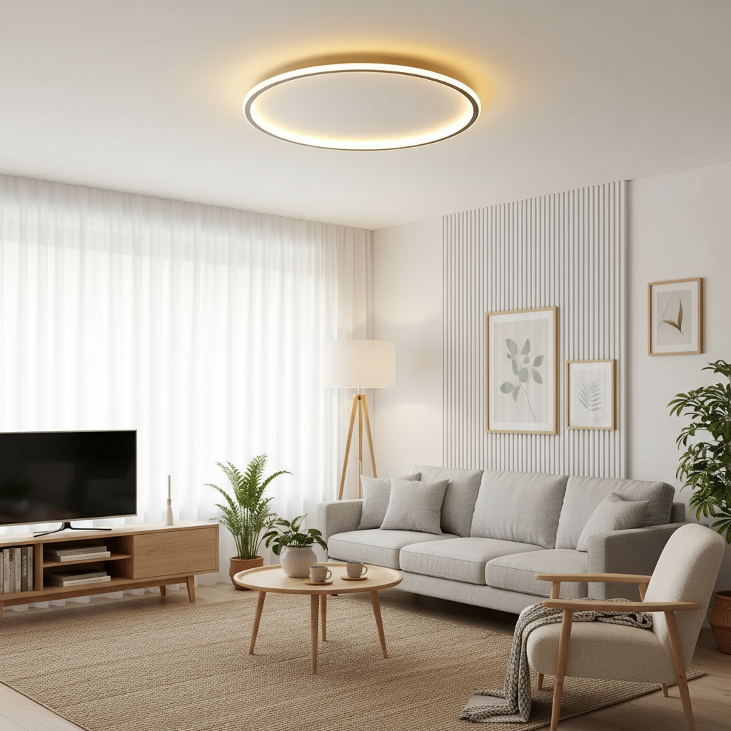 Modern Acrylic Flush Mount Ceiling Light for Living Room — Greenwich Home & Living
