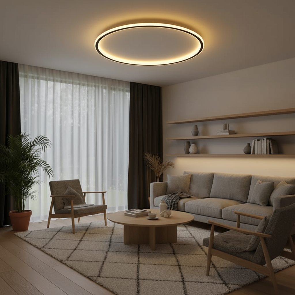 Modern Acrylic Flush Mount Ceiling Light for Living Room — Greenwich Home & Living