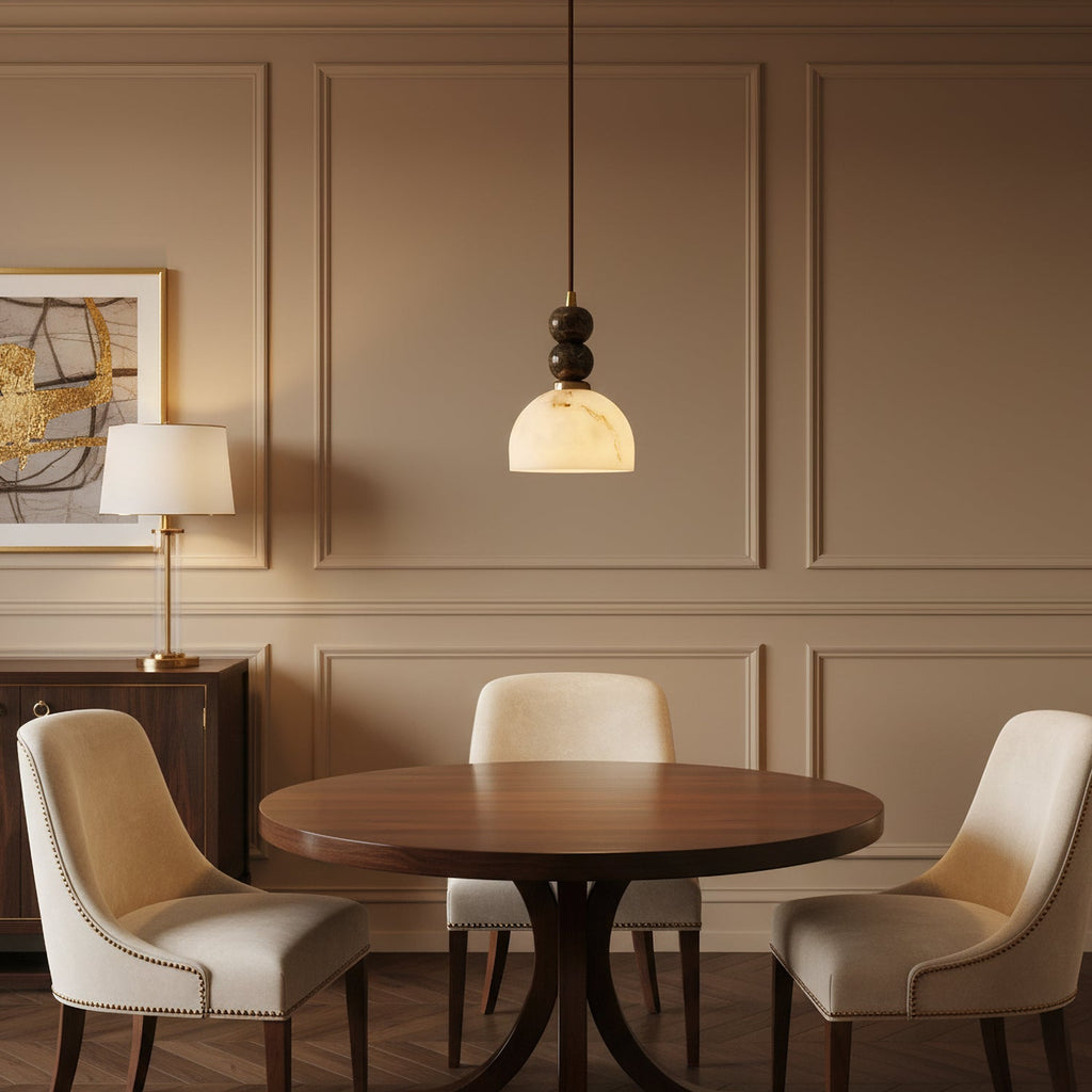 Modern Marble Pendant Light With Warm LED Glow — Greenwich Home & Living