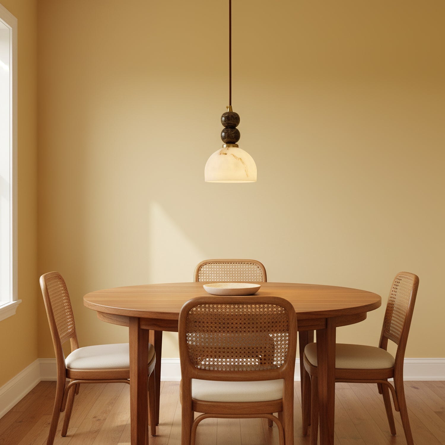 Modern Marble Pendant Light With Warm LED Glow — Greenwich Home & Living