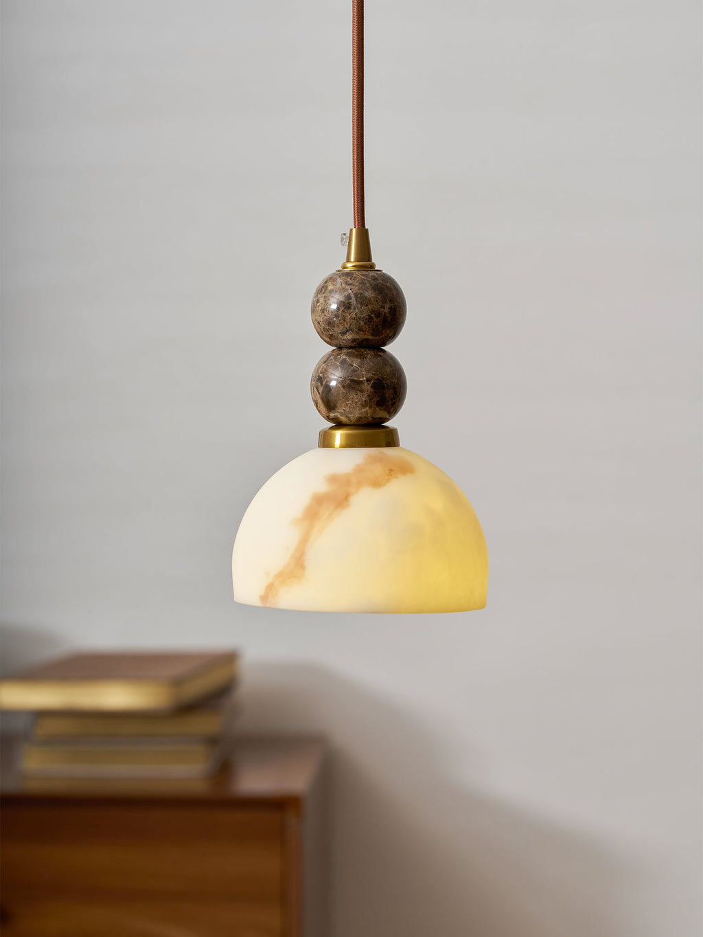 Modern Marble Pendant Light With Warm LED Glow — Greenwich Home & Living