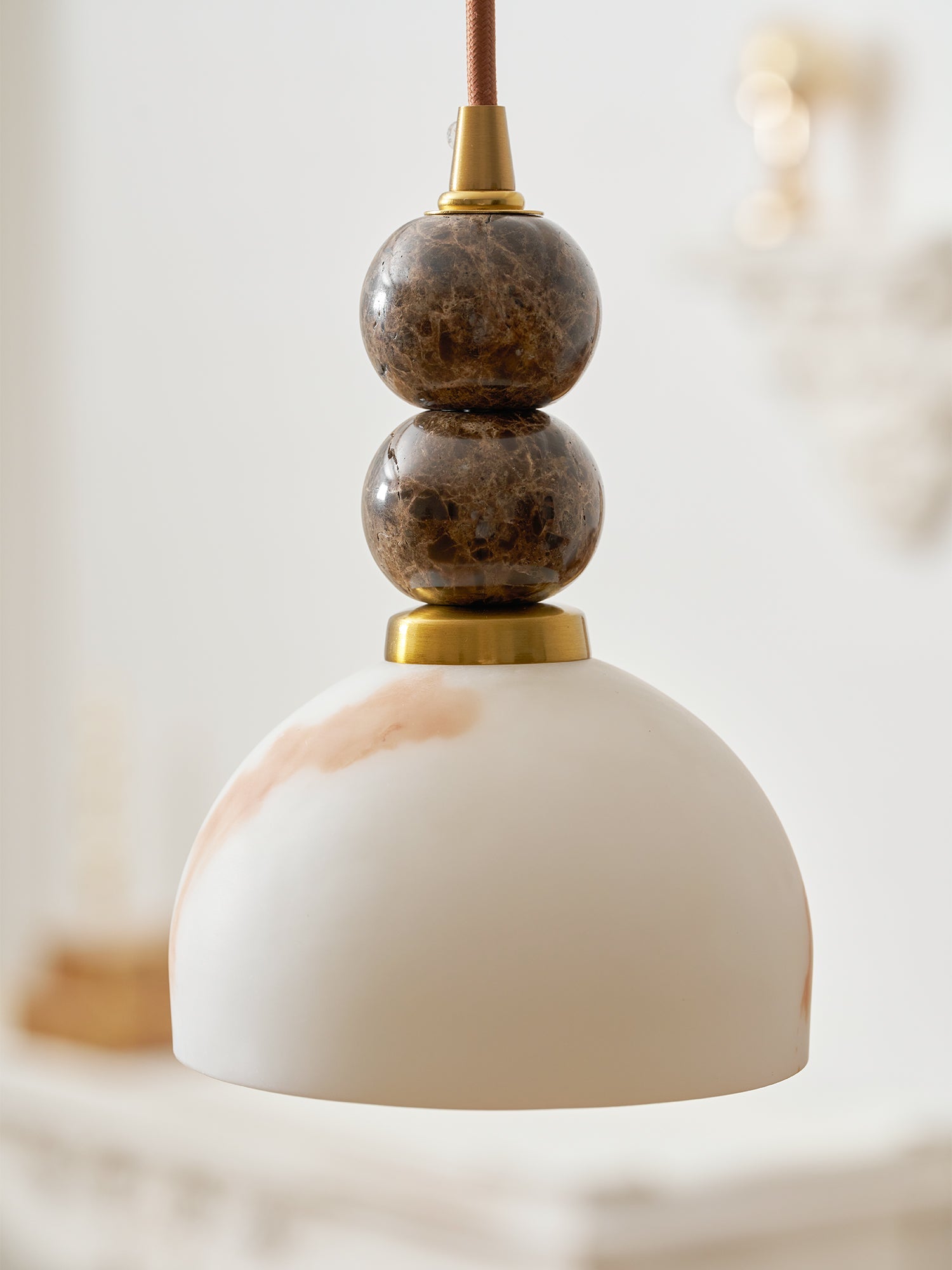 Modern Marble Pendant Light With Warm LED Glow — Greenwich Home & Living