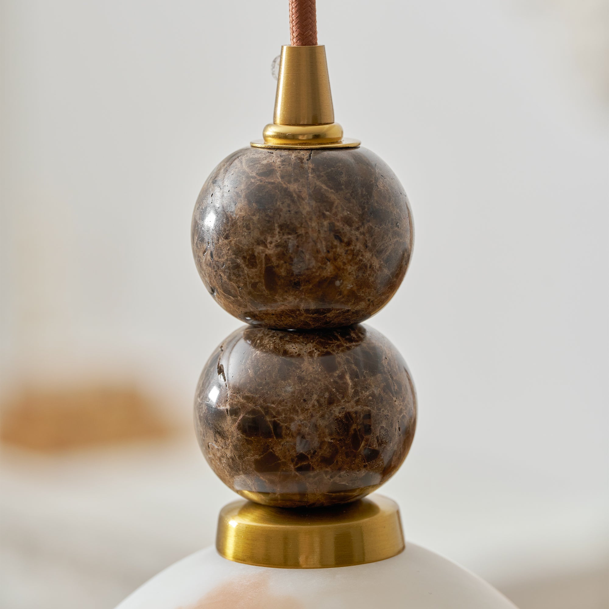Modern Marble Pendant Light With Warm LED Glow — Greenwich Home & Living