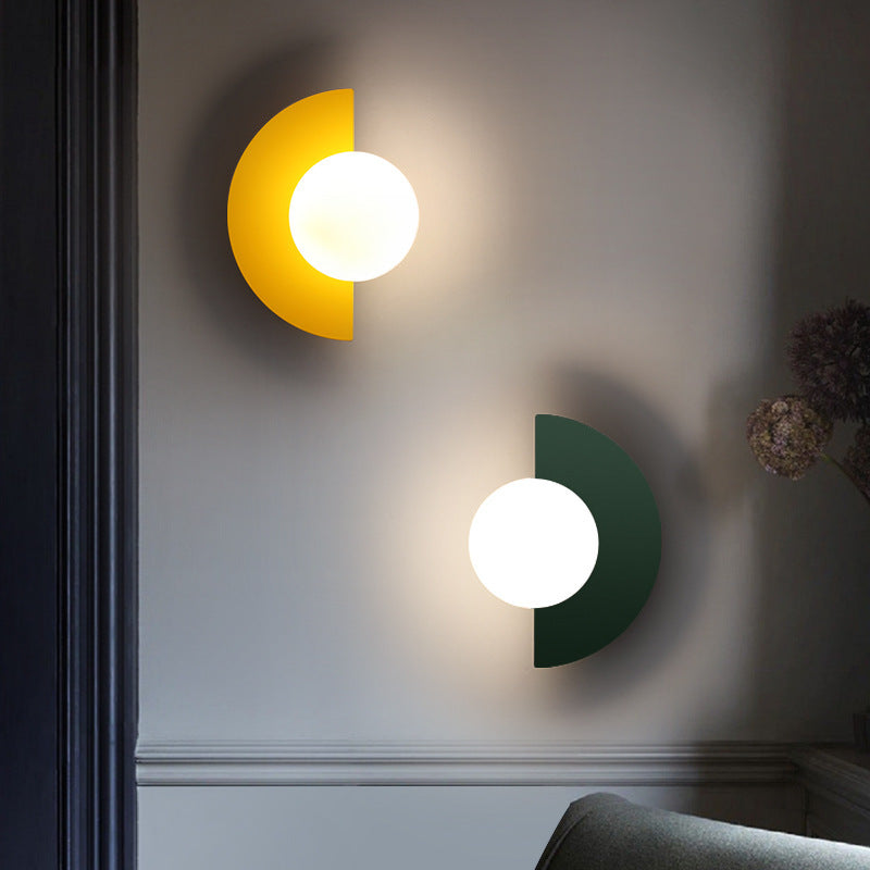 Modern Metal Wall Sconce for Living Room and Bedroom in Dark Green — Greenwich Home & Living