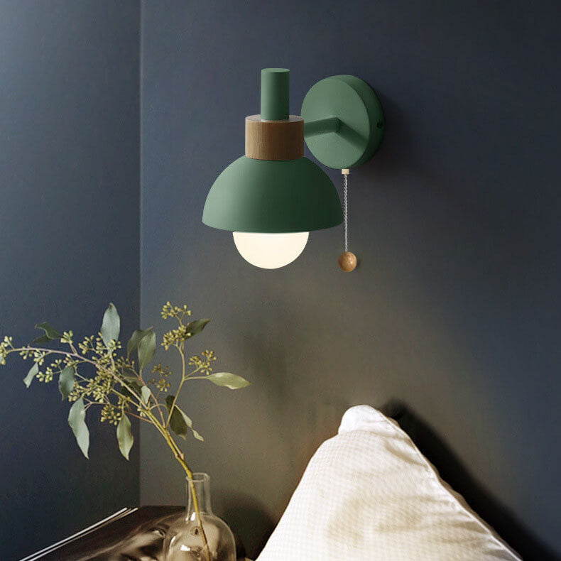Modern Iron Wall Sconce for Living Room and Bedroom in Mustard Green — Greenwich Home & Living