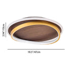 Modern Wood Flush Mount Ceiling Light With Remote Dimming — Greenwich Home & Living