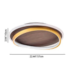 Modern Wood Flush Mount Ceiling Light With Remote Dimming — Greenwich Home & Living