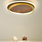 Modern Wood Flush Mount Ceiling Light With Remote Dimming — Greenwich Home & Living