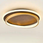 Modern Wood Flush Mount Ceiling Light With Remote Dimming — Greenwich Home & Living
