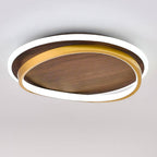 Modern Wood Flush Mount Ceiling Light With Remote Dimming — Greenwich Home & Living